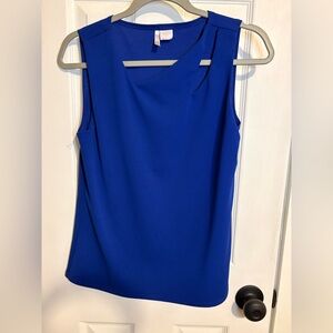 Kaktus Royal Blue Sleeveless V-Neck Tank Top